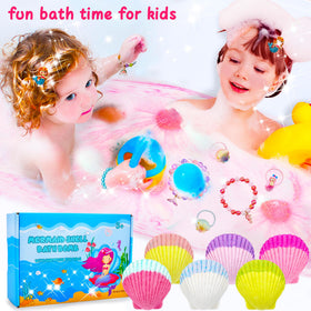 usand Mermaid Bath Bombs showing different scents