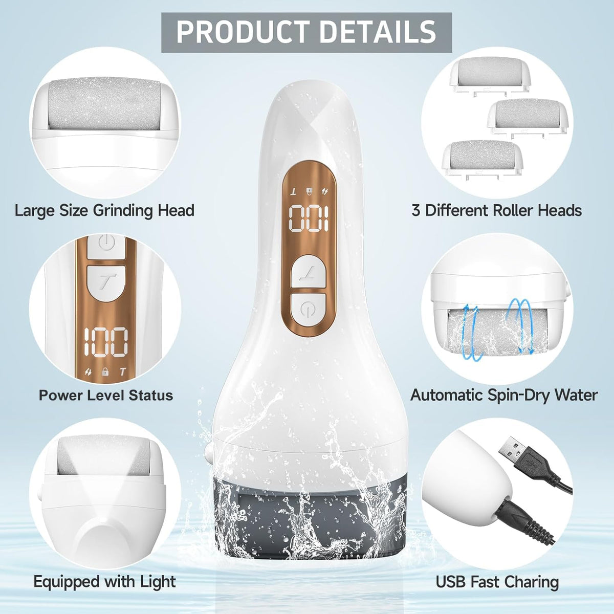 USB charging cable for AdamPark Electric Callus Remover