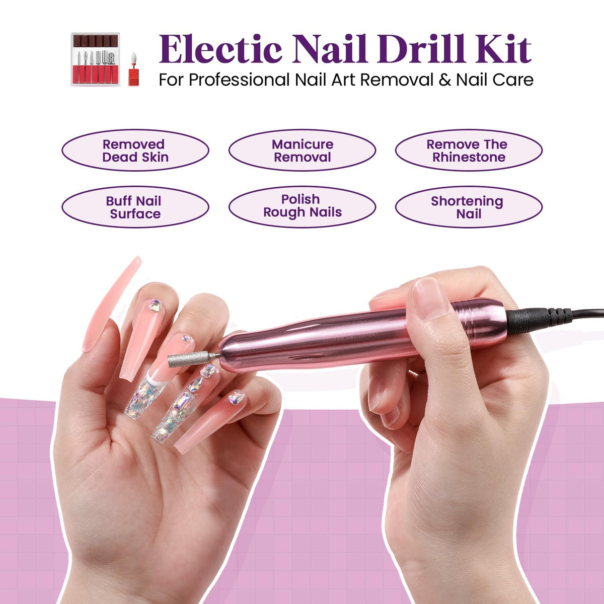 User applying acrylic nails with VANSISOS kit