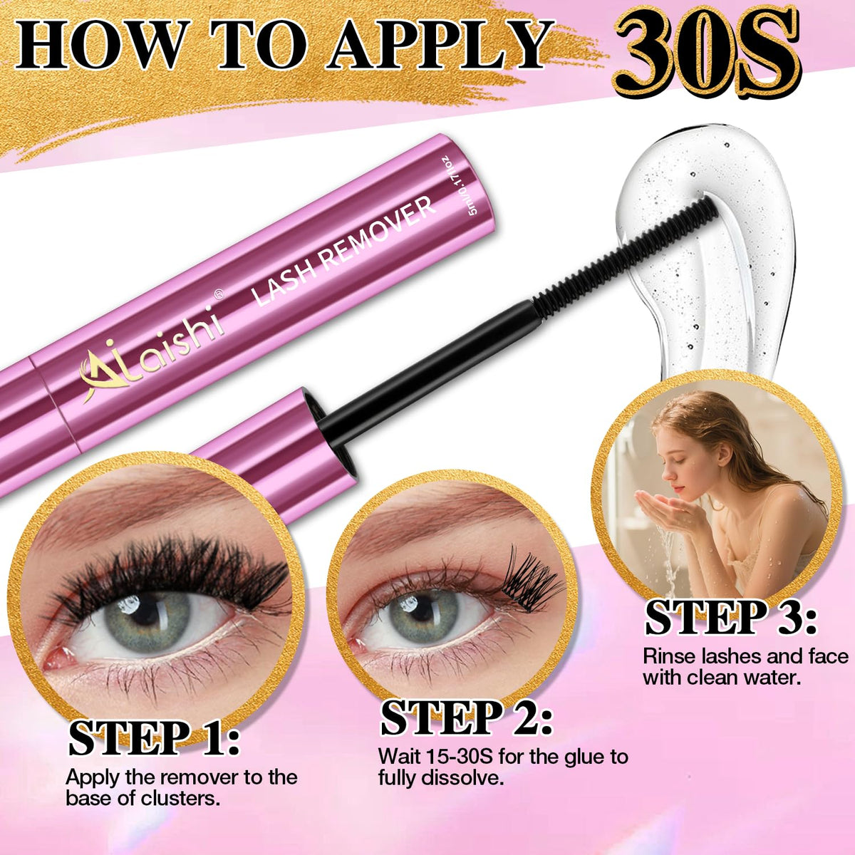 User applying AILAISHI lash glue