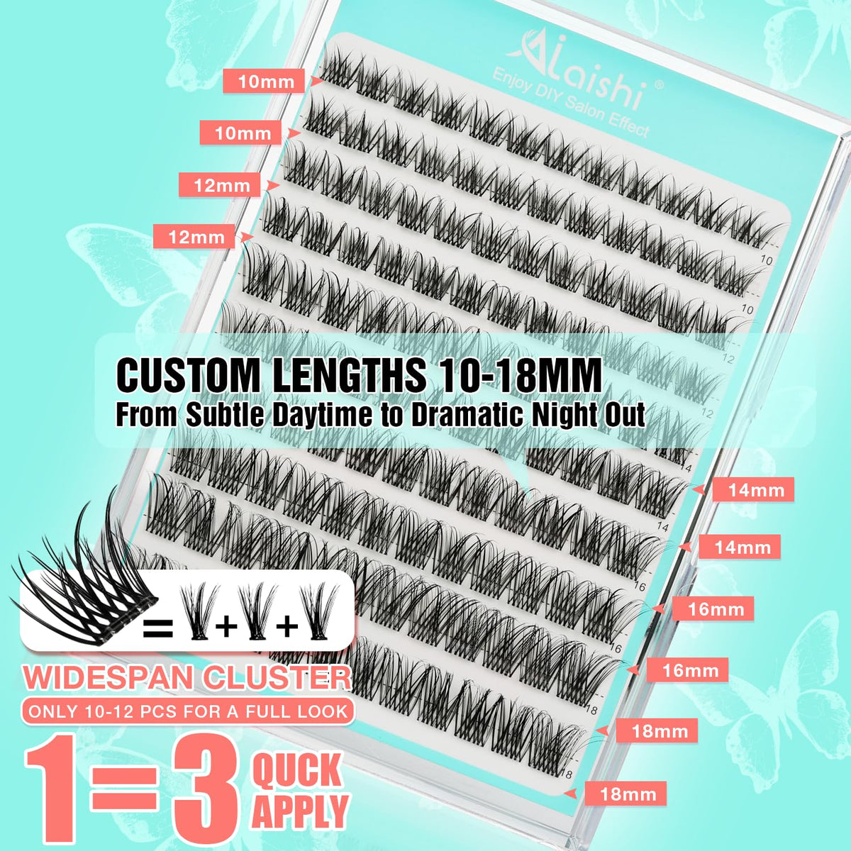 User applying AILAISHI self adhesive eyelashes with tweezers