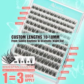 User applying AILAISHI self adhesive eyelashes with tweezers