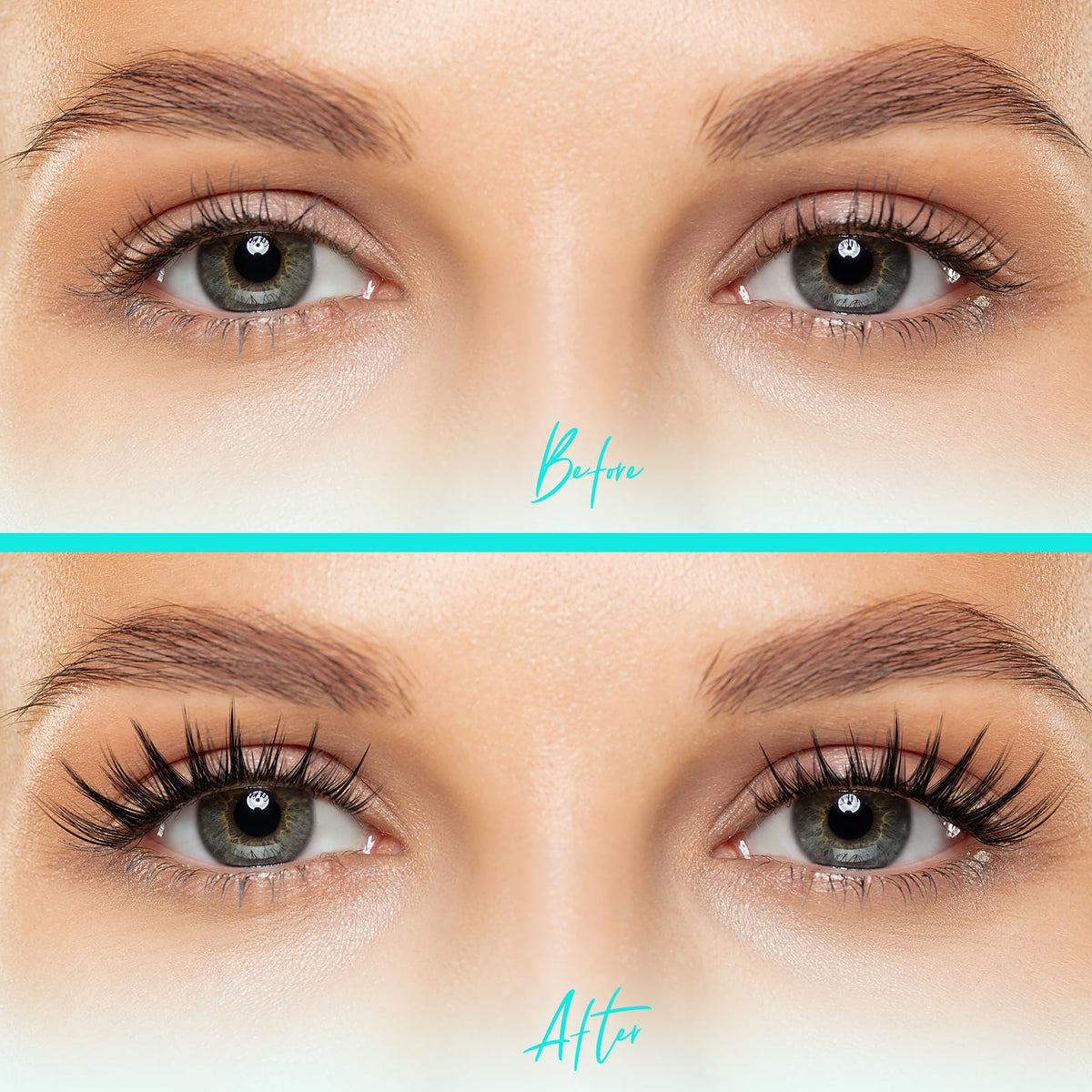 User applying AMZGIRL LASH clusters for a natural look