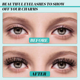 User applying AMZGIRL LASH false lashes at home
