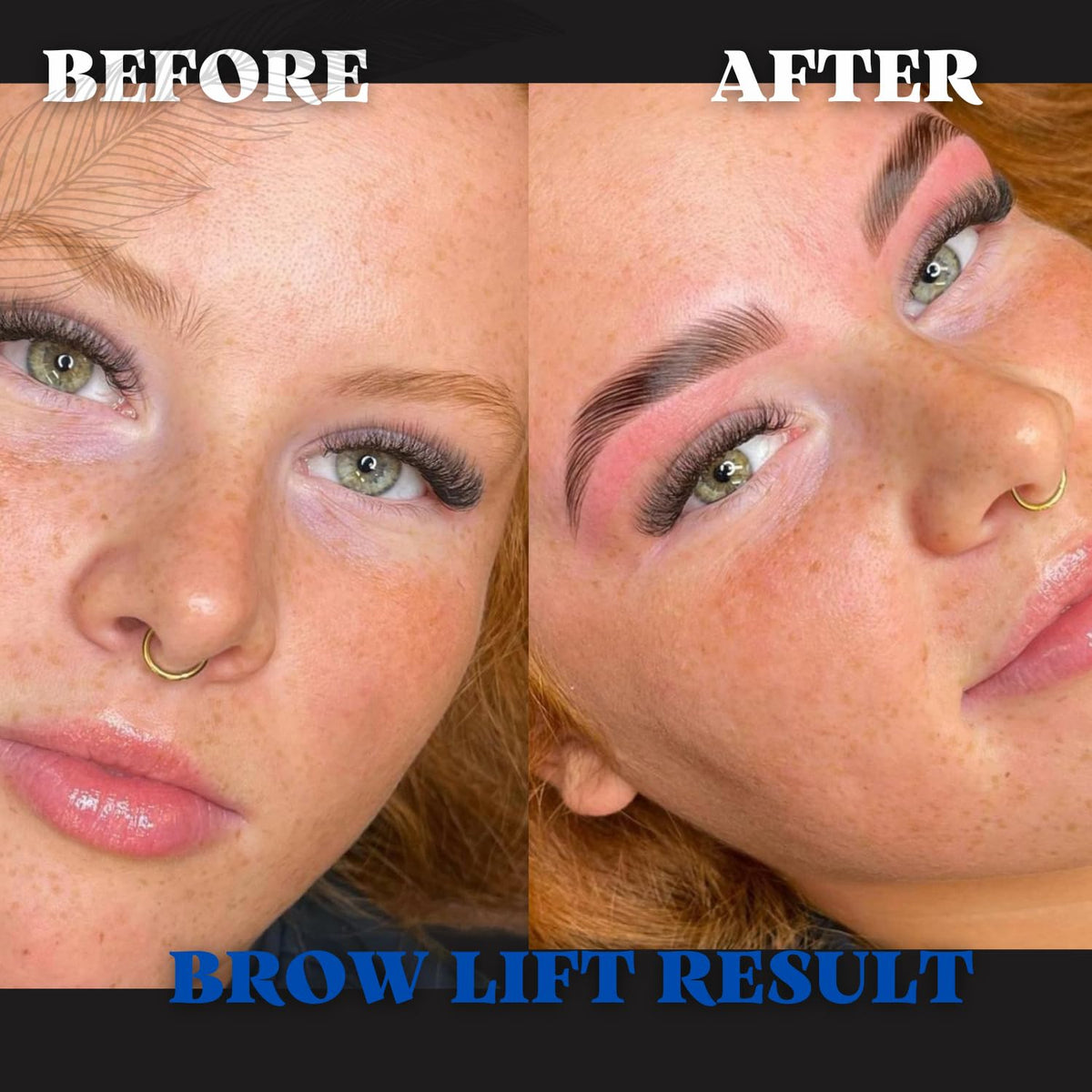 User applying ARYANA NEW YORK Brow Lamination Kit at home