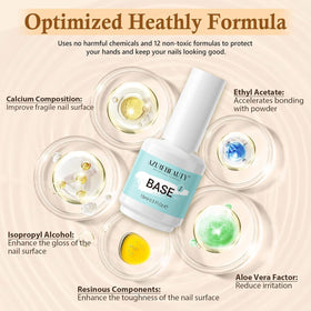 User applying AZUREBEAUTY Dip Powder Liquid Set at home