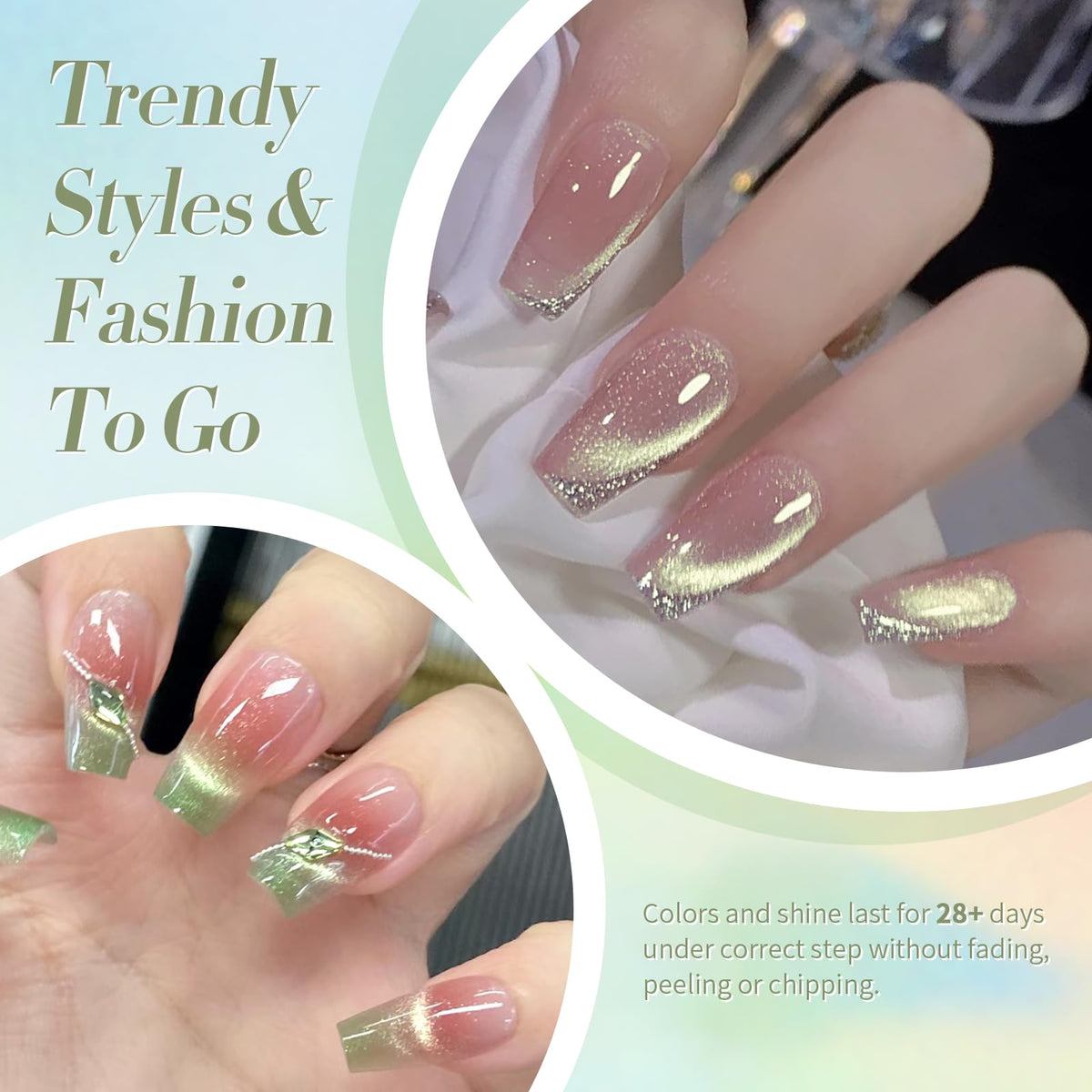 User applying Born Pretty Cat Magnetic Eye Gel Nail Polish