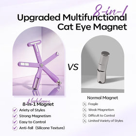 User applying cat eye gel polish with Modelones Magnet