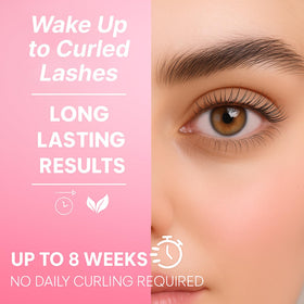 User applying CLIONE Lash Lift Kit at home