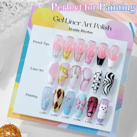 User applying Double Rhythm Gel Liner Polish with LED lamp