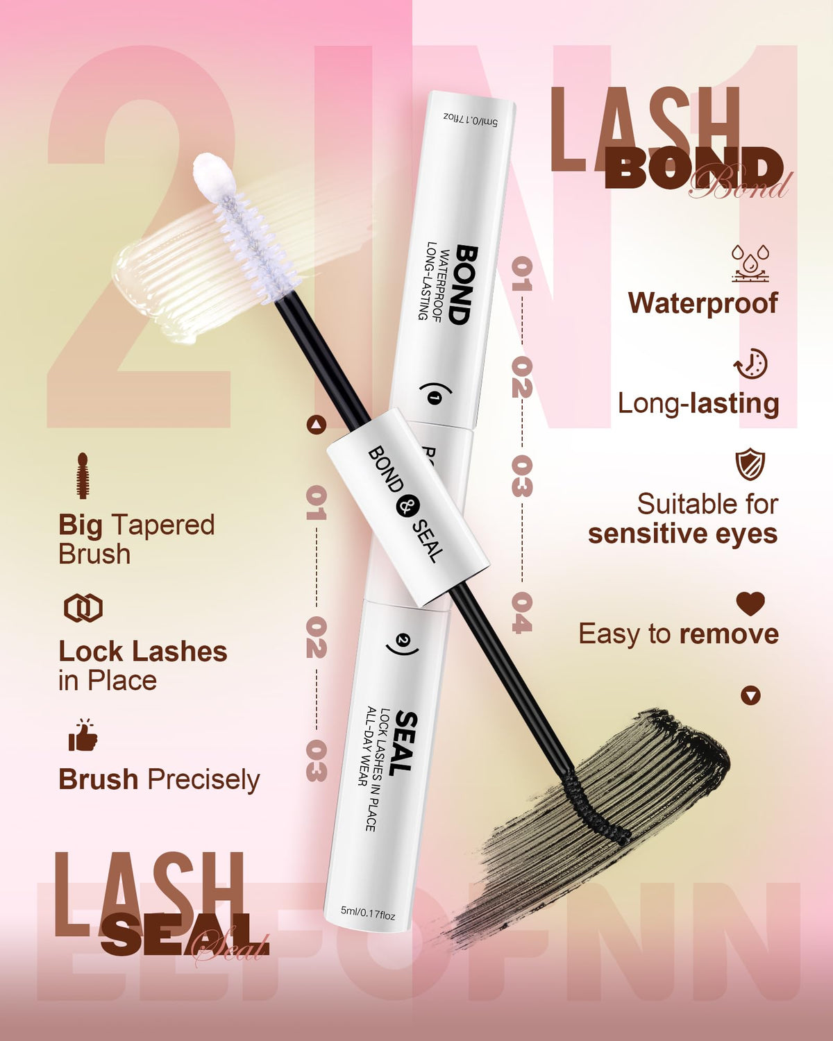 User applying Eefofnn lash clusters for a natural look