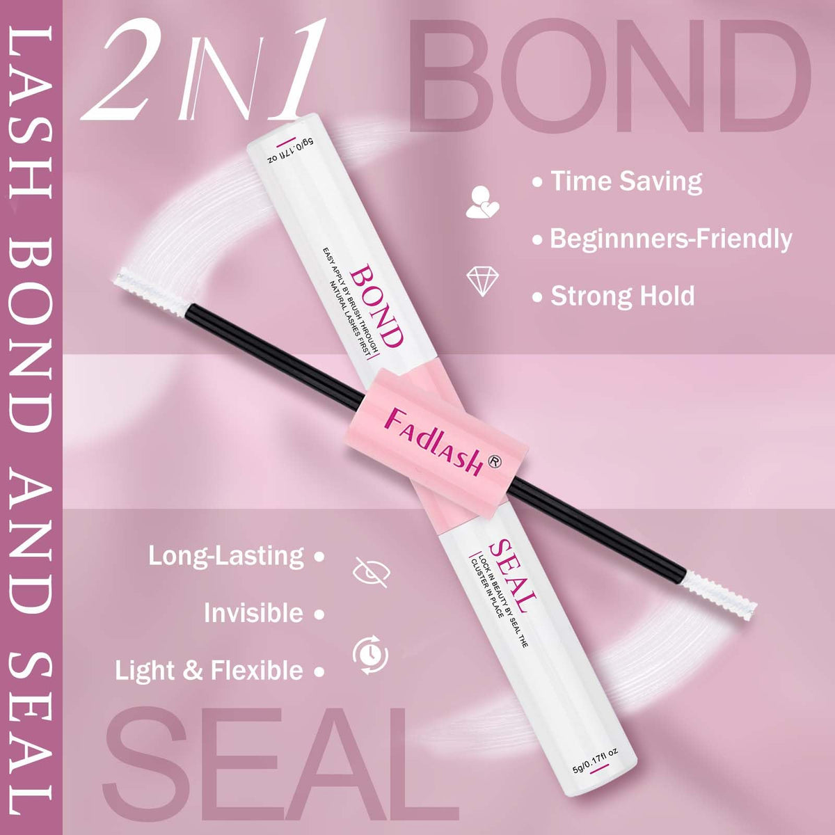User applying FADLASH lash clusters with applicator tool