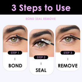 User applying GAQQI lash glue for false eyelashes