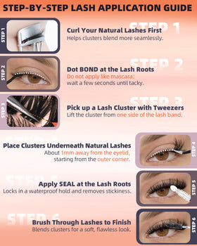 User applying Geeneiya Fluffy Lash Clusters for a natural look