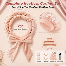 User applying Gwabee heatless curlers while doing makeup