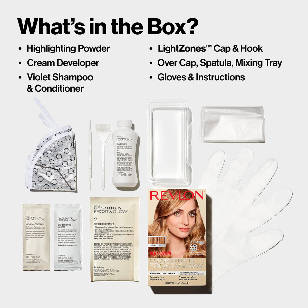 User applying highlights with REVLON Color Effects kit