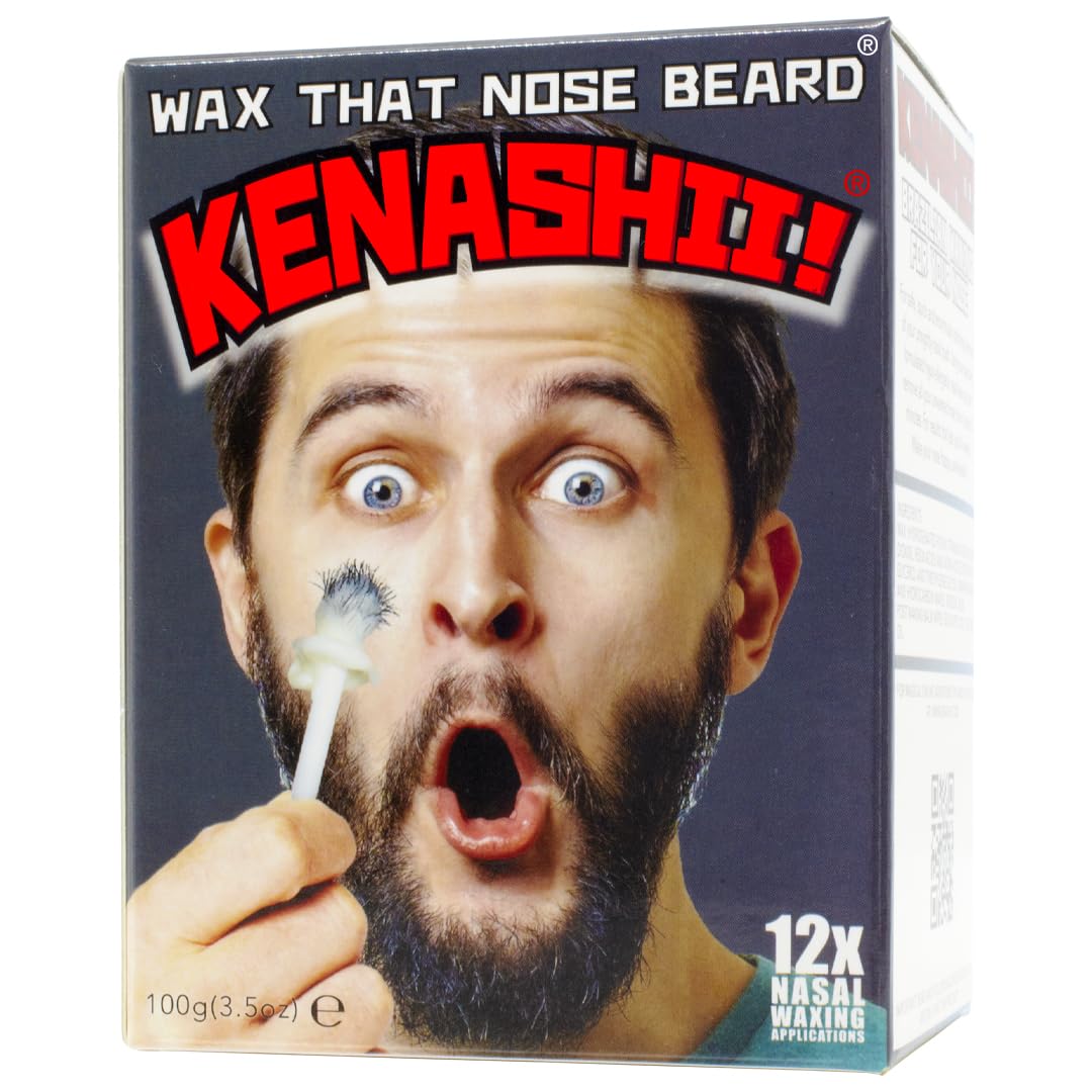 User applying KENASHII Nose Wax in a bathroom setting