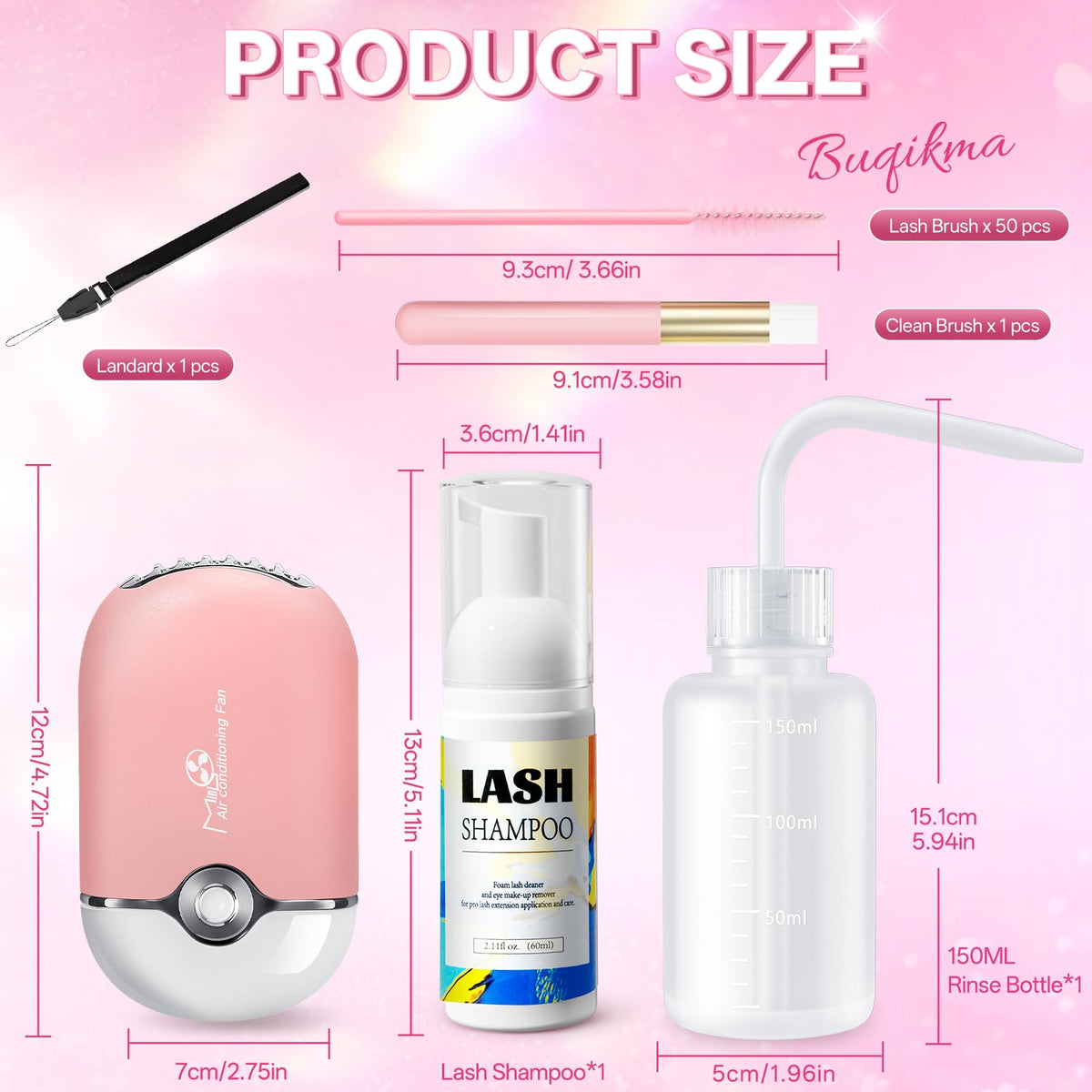 User applying lash foam with cleansing brush