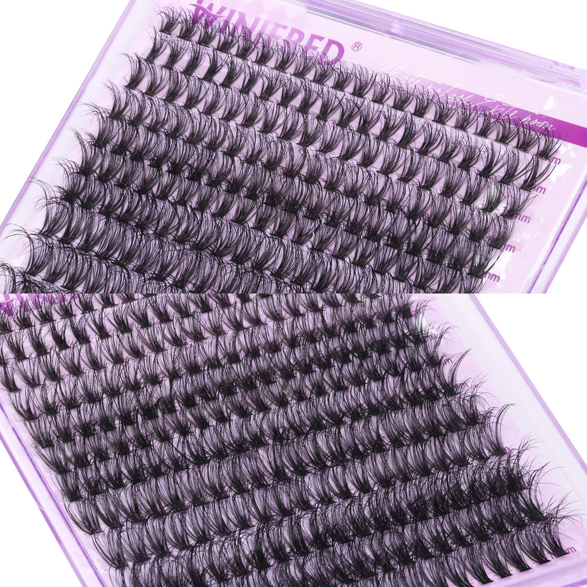 User applying lashes with Winifred Lash Clusters Kit