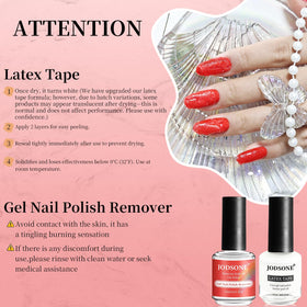 User applying latex tape around nails