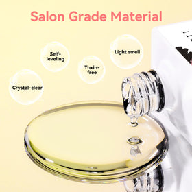 User applying Makartt Clear Blooming Gel on nails