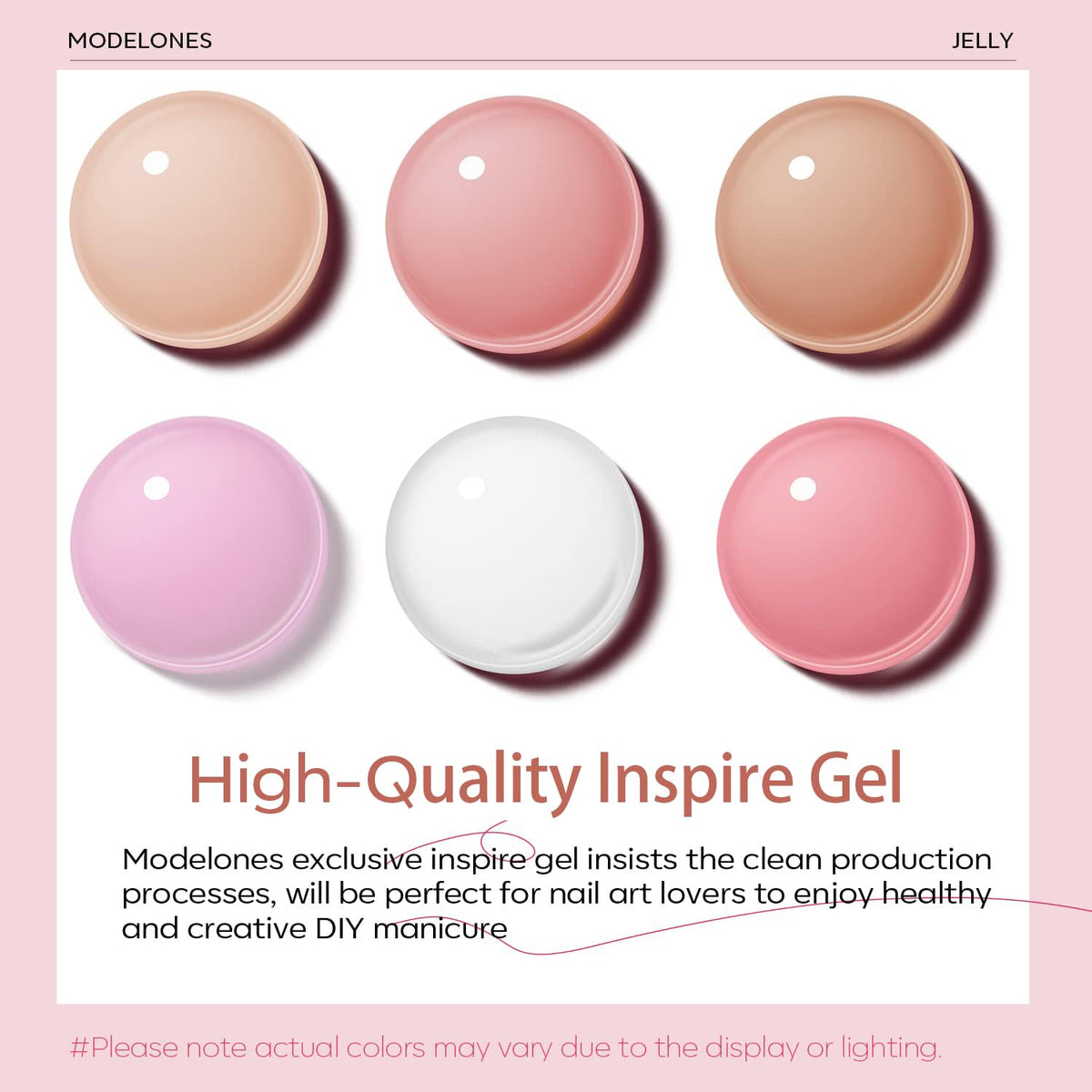 User applying modelones gel nail polish at home