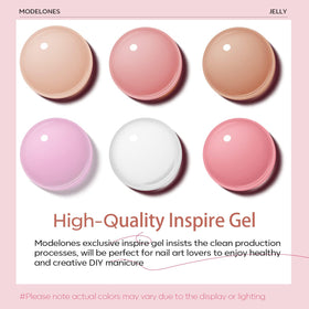 User applying modelones gel nail polish at home