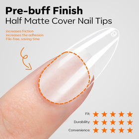 User applying modelones nail tips with UV lamp