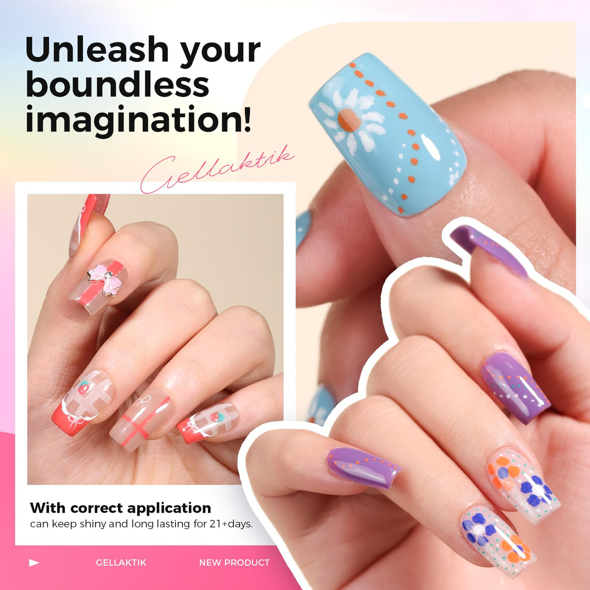User applying nail art with GELLAKTIK pens