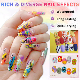 User applying nail art with IONSGAKO pens