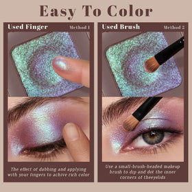 User applying Noerrors Duochrome eyeshadow