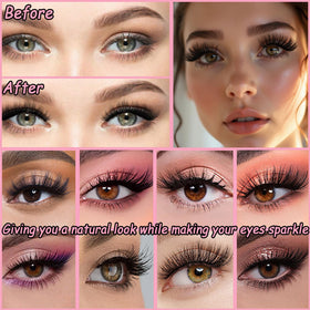 User applying OLLAVO lash clusters with included tools
