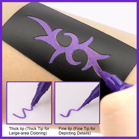 User applying Ponhey tattoo markers on skin