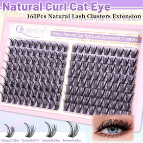 User applying QUAFFLY false lashes with tweezers