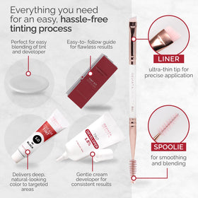 User applying RB RENATA BEAUTY Tint Kit in a bathroom setting