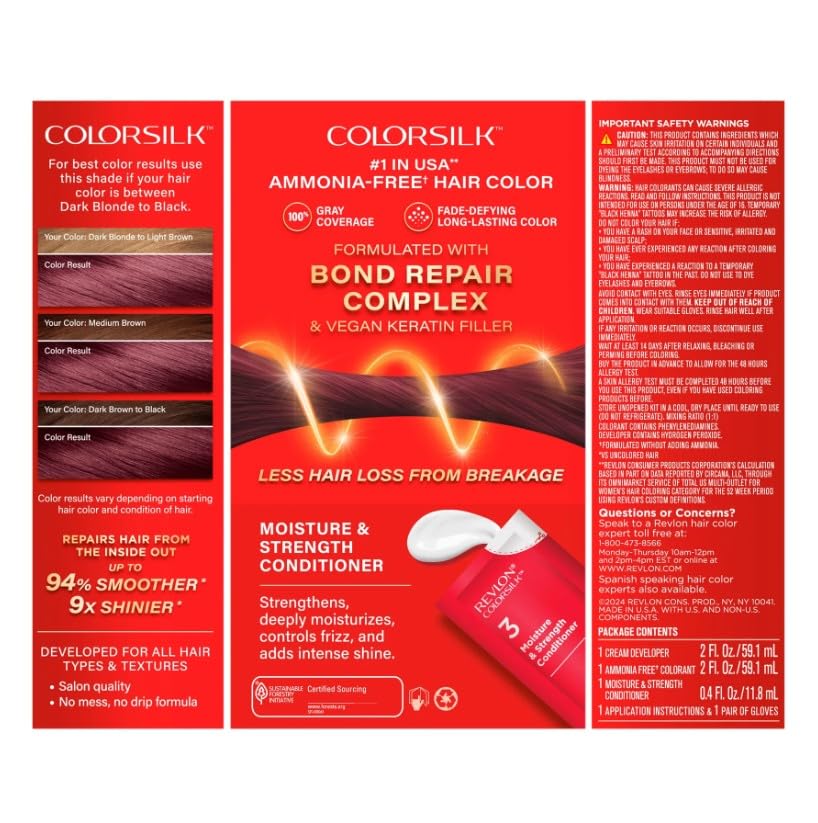 User applying REVLON ColorSilk Beautiful Color 41