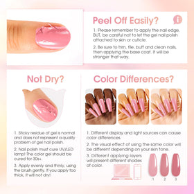 User applying ROSALIND gel polish with base and top coats