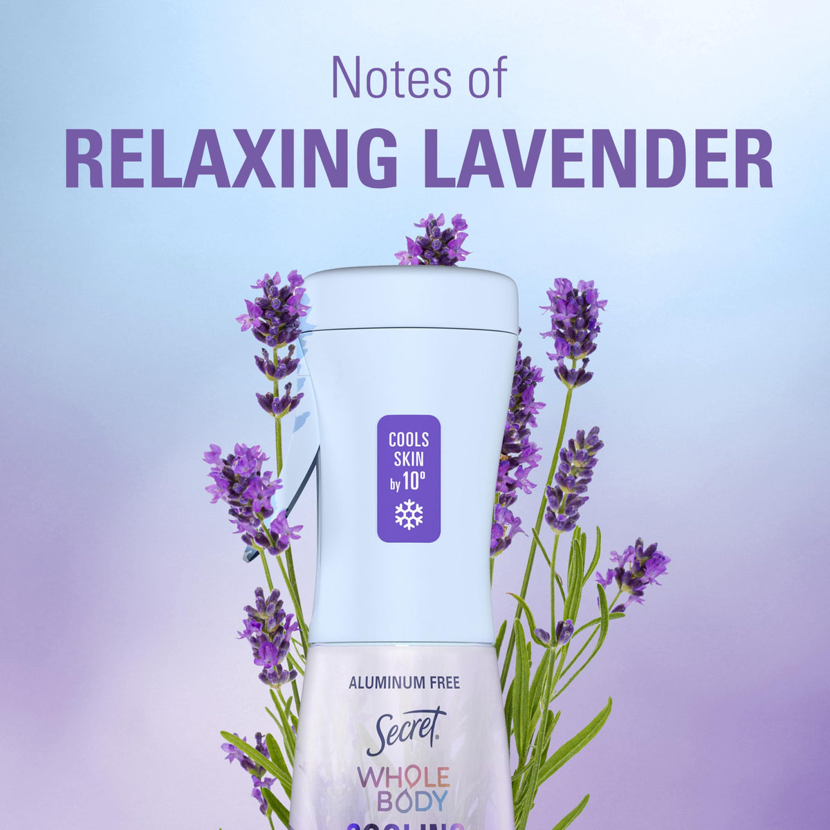 User applying Secret Whole Body Cooling Deodorant Mist on wrist