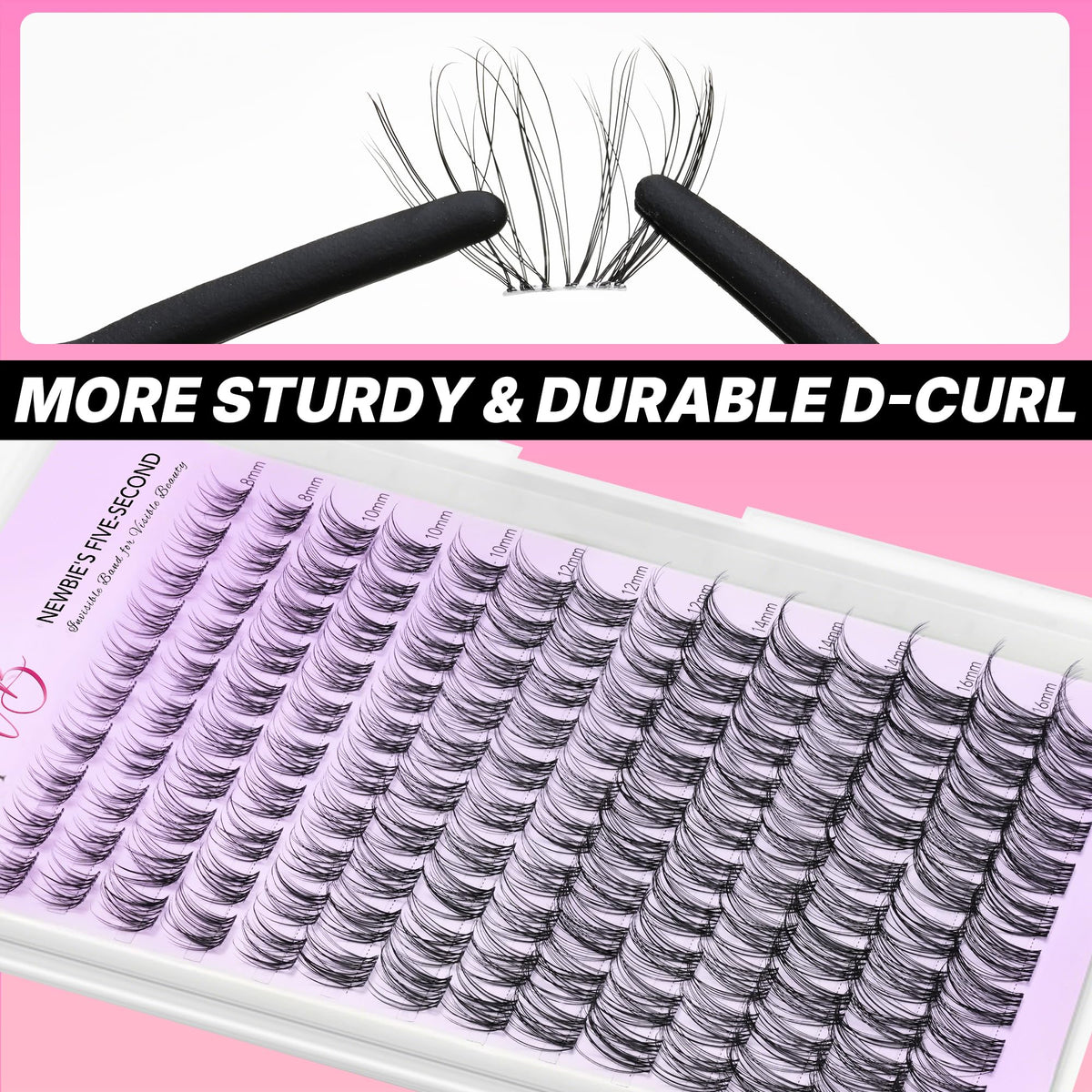 User applying VEYESBEAUTY lash clusters