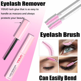 User applying YIDUO lash clusters at home