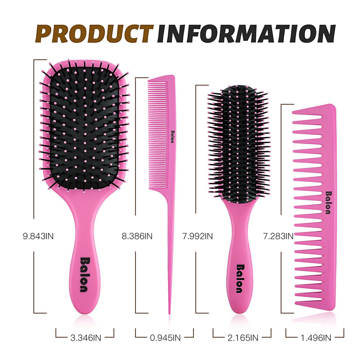 User demonstrating BALON brush on wet hair