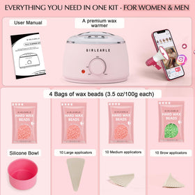 User-friendly GIRLEARLE waxing kit setup