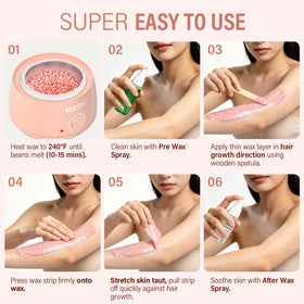 User-friendly guide for using KeShi Waxing Kit