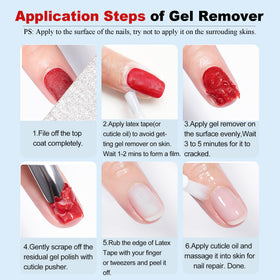 User-friendly instructions for LOUINSTIC gel remover