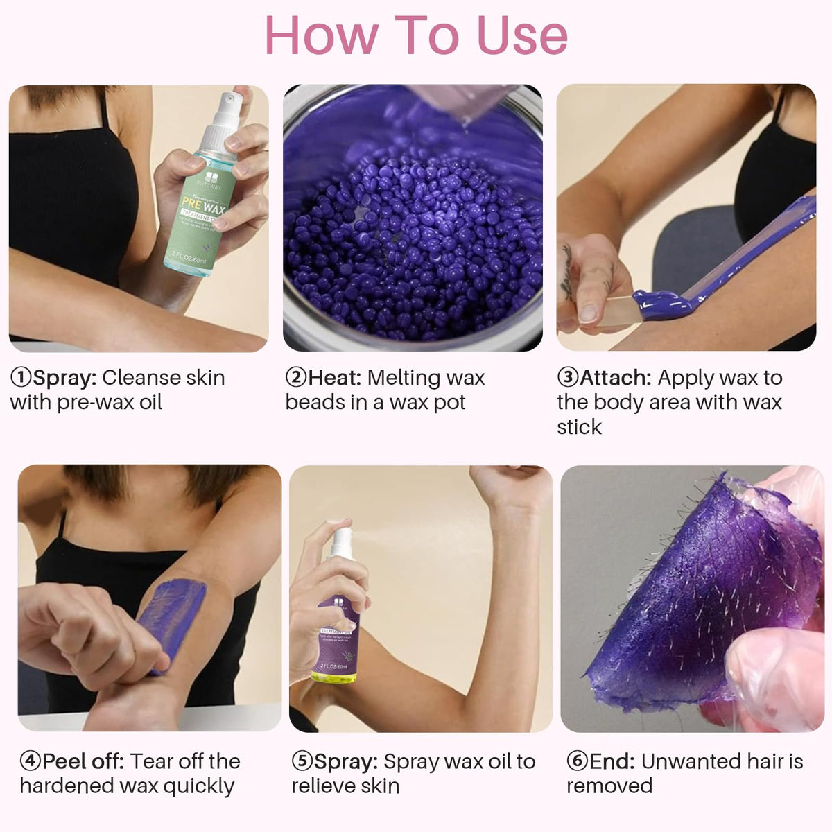 User-friendly instructions included with BLITZWAX kit