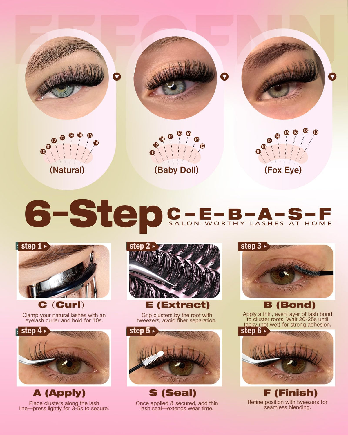 User-friendly lash bond and seal from Eefofnn kit