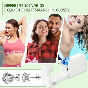 User-friendly Novopiercing ear piercing gun in action