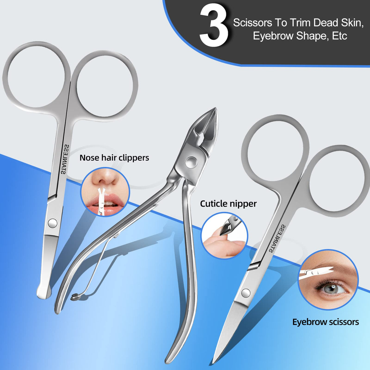 User holding RedFlow manicure set for travel