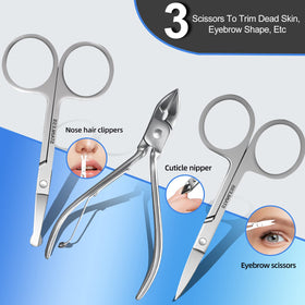 User holding RedFlow manicure set for travel