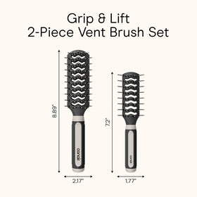 User styling hair with Conair hairbrush